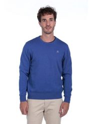 The Time of Bocha Sweter w kolorze niebieskim rozmiar: XL. Niebieskie swetry nierozpinane The Time of Bocha, xl, bez wzorów, z bawełny, bez kołnierzyka, bez ramiączek. Za 135.45 zł.