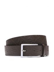 Guess Pasek Męski BM7783 P3435 Brązowy. Brązowe paski Guess, z aplikacjami, ze skóry. Za 149.99 zł.
