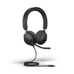 Słuchawki nauszne Jabra Evolve2 40 SE MS Stereo, USB-C, czarne. Czarne słuchawki nauszne Jabra. Za 508.99 zł.