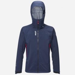 Kurtka Alpinistyczna Millet Kamet Gore-Tex Wodoodporna i Oddychająca. Niebieskie kurtki Millet, na zimę, xl, bez wzorów, z gore-texu, z kapturem. Za 1,638.30 zł.