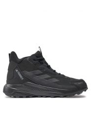Adidas Trekkingi Terrex Anylander Mid Rain.Rdy ID0898 Czarny. Czarne botki sznurowane Adidas, bez wzorów, z materiału, bez obcasa, bez zapięcia. Za 449.99 zł.