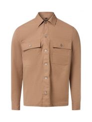 Finshley & Harding koszula z zawartością wełny Mężczyźni Regular Fit beżowy, S. Brązowe koszule Finshley & Harding, m, bez wzorów, z wełny, bez kołnierzyka, bez ramiączek. Za 349.95 zł.