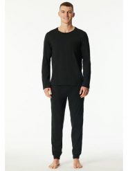 Schiesser Piżama w kolorze czarnym rozmiar: 52. Czarne piżamy Schiesser, bez wzorów, z bawełny, bez ramiączek. Za 173.99 zł.