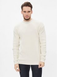 Calvin Klein Jeans Golf Blown Up J30J324507 Écru Regular Fit. Golfy Calvin Klein Jeans, m, bez wzorów, z bawełny, bez kołnierzyka, bez ramiączek. Za 299.99 zł.