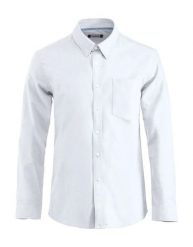 Clique Oxford koszula Oxford długi rękaw 100% bawełna biała – white. Białe koszule CLIQUE, m, bez wzorów, z bawełny, bez kołnierzyka, bez ramiączek. Za 229.58 zł.
