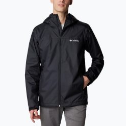 Kurtka przeciwdeszczowa męska Columbia Inner Limits III. Czarne kurtki Columbia, m, bez wzorów, bez kaptura. Za 419.99 zł.