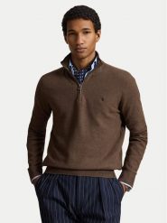 Polo Ralph Lauren Sweter 710B18060002 Brązowy ciemny Regular Fit. Brązowe swetry rozpinane Polo Ralph Lauren, m, bez wzorów, z bawełny, bez kołnierzyka, bez ramiączek. Za 806.99 zł.