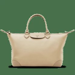 Torba podróżna WINGS WILLOW elegancka pojemna BEIGE. Brązowe torby na ramię Wings, bez wzorów, z materiału, na ramię, bez dodatków. Za 189.90 zł.