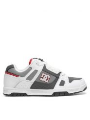 DC Sneakersy STAG 320188-XWSS Biały. Białe buty sportowe casual DC, bez wzorów, ze skóry, bez zapięcia. Za 249.99 zł.