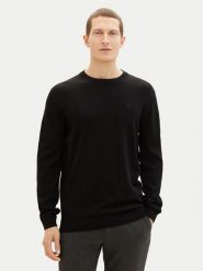 Tom Tailor Sweter 1038426 Czarny Regular Fit. Czarne swetry rozpinane Tom Tailor, m, bez wzorów, z bawełny, bez kołnierzyka, bez ramiączek. Za 99.99 zł.