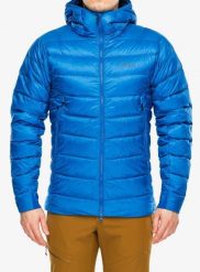 Kurtka puchowa Rab Electron Pro Hoody. Niebieskie kurtki RAB, l, bez wzorów, z materiału, bez kaptura. Za 1,385.99 zł.