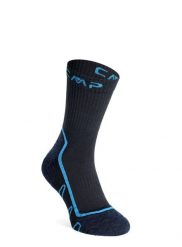 Skarpety turystyczne CMP Trekking Sock Poly Mid. Niebieskie skarpety CMP, bez wzorów, z elastanu. Za 39.99 zł.
