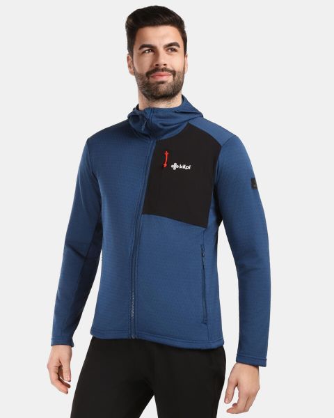 Męska bluza polarowa Kilpi SEVELEN-M. Niebieskie bluzy z kapturem Kilpi, m, bez wzorów, z materiału, z kapturem. Za 422.05 zł.
