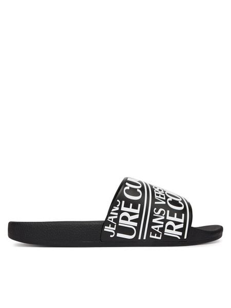 Versace Jeans Couture Klapki 80YA3SQ1 Czarny. Czarne klapki Versace Jeans Couture, z gumy. Za 329.99 zł.