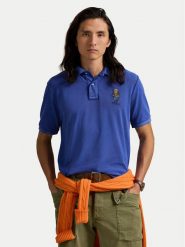 Polo Ralph Lauren Polo 710958188001 Niebieski Regular Fit. Niebieskie koszulki polo Polo Ralph Lauren, m, bez wzorów, z bawełny, bez kołnierzyka, bez ramiączek. Za 669.99 zł.