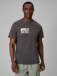 4F T-shirt regular z nadrukiem męski - szary XL. Szare t-shirty 4F, m, bez wzorów, z bawełny, bez kołnierzyka, bez ramiączek. Za 59.99 zł.