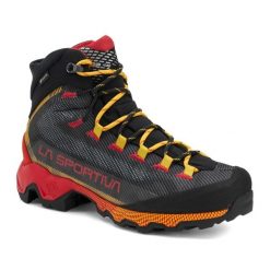 Buty trekkingowe męskie La Sportiva Aequilibrium Hike GTX. Czarne trekkingi La Sportiva, bez wzorów, bez zapięcia. Za 835.55 zł.