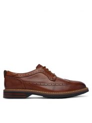 Clarks Półbuty Aldwin 2 Limit 26320107 Brązowy. Brązowe eleganckie półbuty Clarks, bez wzorów, bez obcasa, bez zapięcia. Za 479.99 zł.
