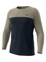 DYNAFIT Koszulka funkcyjna "TRAVERSE S-TECH" w kolorze granatowo-oliwkowym rozmiar: XL/XXL. Brązowe t-shirty sportowe Dynafit, bez wzorów, z materiału, bez ramiączek, outdoorowe. Za 144.24 zł.