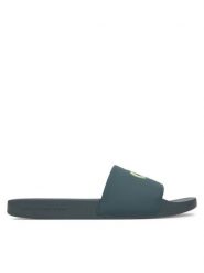 Calvin Klein Jeans Klapki Slide Jelly Mono Pu YM0YM01281 Zielony. Zielone klapki Calvin Klein Jeans, z jeansu. Za 199.99 zł.