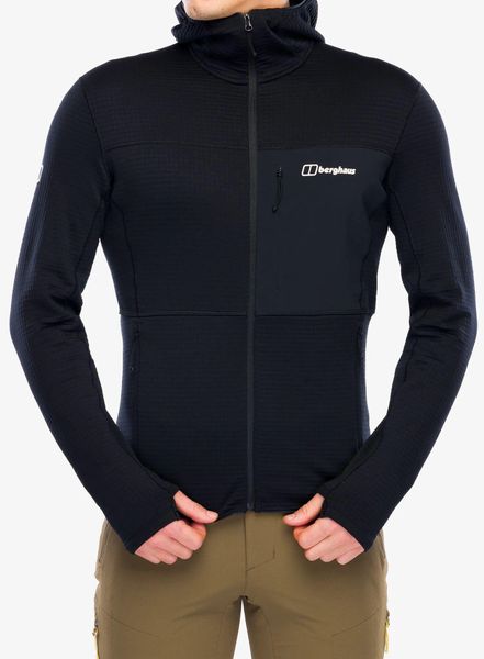Bluza z kapturem męska Berghaus Ridge-Hiker Hoody. Czarne bluzy z kapturem Berghaus, m, bez wzorów, z materiału, z kapturem. Za 588.49 zł.
