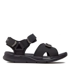 Sandały Skechers. Czarne sandały Skechers, bez zapięcia. Za 259.99 zł.