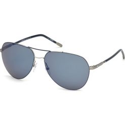 Okulary przeciwsłoneczne "MB695S/S" w kolorze srebrno-granatowym. Niebieskie okulary przeciwsłoneczne marki Roberto Cavalli, Balenciaga, Versace. W wyprzedaży za 499.95 zł.