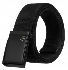 Pasek parciany Loren BJ-B-1 czarny. Czarne paski Loren, bez wzorów, z materiału, eleganckie. Za 19.99 zł.