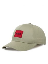 HUGO Czapka z daszkiem Men-X 50492745 Zielony jasny. Zielone czapki z daszkiem Hugo, bez wzorów, z bawełny. Za 199.99 zł.