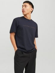 Jack & Jones Koszulka w kolorze granatowym rozmiar: L. Niebieskie bezrękawniki Jack & Jones, l, bez wzorów, z bawełny, bez kołnierzyka, bez ramiączek. Za 41.79 zł.