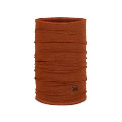Chusta wielofunkcyjna z wełny merynosów Buff Merino Lightweight. Brązowe szaliki Buff, bez wzorów, z wełny. Za 85.99 zł.