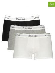 CALVIN KLEIN UNDERWEAR Bokserki (3 pary) w kolorze czarnym, szarym i białym rozmiar: L. Białe bokserki Calvin Klein Underwear, l, bez wzorów. Za 161.95 zł.