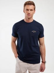 Koszulka męska bawełniana granatowa Vincer 403. Niebieskie t-shirty BIG STAR, l, bez wzorów, z bawełny, bez kołnierzyka, bez ramiączek. Za 99.99 zł.