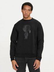 KARL LAGERFELD Bluza 705068 544942 Czarny Regular Fit. Czarne bluzy KARL LAGERFELD, m, bez wzorów, z bawełny, bez kaptura. Za 739.99 zł.