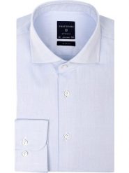PROFUOMO Koszula - Slim fit - w kolorze błękitnym rozmiar: 42. Niebieskie koszule PROFUOMO, bez wzorów, z bawełny, bez kołnierzyka, bez ramiączek. Za 148.61 zł.