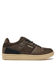 Guess Sneakersy Sava Low FMTSAL FAB12 Brązowy. Brązowe buty sportowe casual Guess, z aplikacjami, ze skóry, bez zapięcia. Za 379.99 zł.
