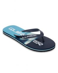 Klapki dla Mężczyzn MOLOKAI STRIPE Niebieski. Niebieskie klapki Quiksilver, z gumy. Za 66.49 zł.