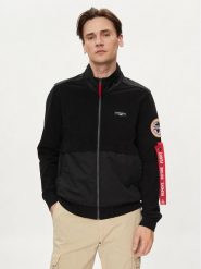 Aeronautica Militare Bluza 241FE1864J631 Czarny Regular Fit. Czarne bluzy Aeronautica Militare, l, bez wzorów, z bawełny, bez kaptura. Za 519.99 zł.