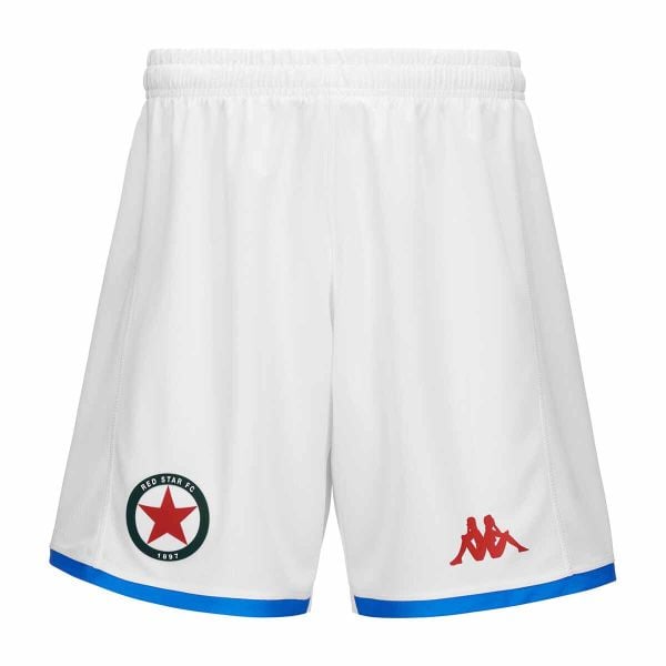 Szorty Red Star FC Kombat Ryder 2023/24. Białe szorty Kappa, bez wzorów, z materiału, retro. Za 170.20 zł.