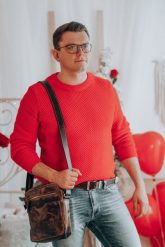 Beltimore męski skórzany pasek szeroki jeans brązowy 523 : Kolory - brązowy, beżowy, Rozmiar pasków - r.105-120 cm. Brązowe paski bez wzorów, z jeansu. Za 54.99 zł.