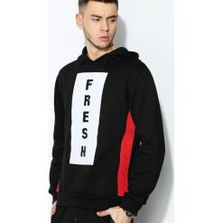 Czarna Bluza Fresh Man. Bluzy z kapturem marki Born2be. Za 74.99 zł.