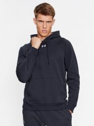 Under Armour Bluza Ua Rival Fleece Hoodie 1379757 Czarny Loose Fit. Czarne bluzy Under Armour, m, bez wzorów, z bawełny, bez kaptura. Za 239.99 zł.