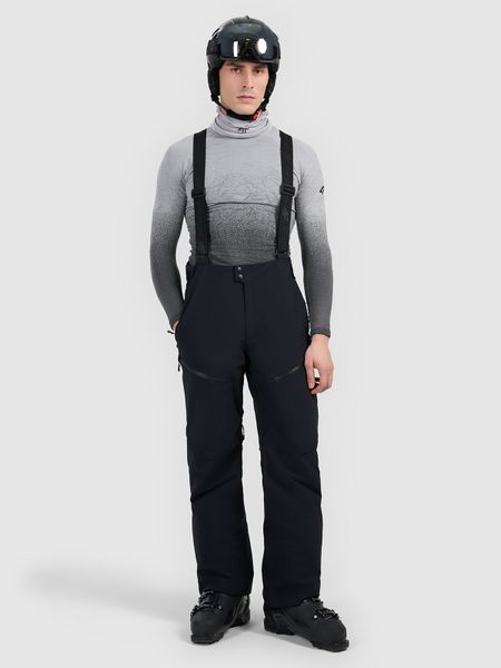 4F Spodnie narciarskie z szelkami membrana 15000 męskie - czarne L. Czarne spodnie narciarskie i snowboardowe 4F, l, bez wzorów, z materiału, narciarskie, thinsulate. W wyprzedaży za 649.99 zł.