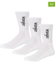 Wrangler Skarpety (3 pary) "Rogers" w kolorze białym rozmiar: 43-46. Białe skarpety Wrangler, bez wzorów. Za 30.71 zł.