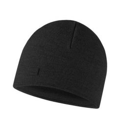 Czapka z wełny merino o strukturze polaru. Czarne czapki zimowe Buff, bez wzorów, z polaru. Za 159.99 zł.
