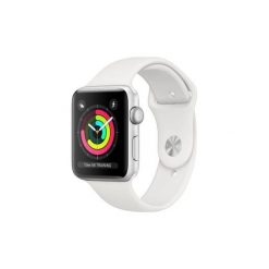 Apple smartwatch Series 3 GPS, 38 mm Silver Aluminium Case, White Sport Band. Białe zegarki smartwatch Apple, bez wzorów. Za 1,299.00 zł.