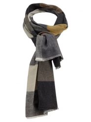 FYNCH-HATTON Szal w kolorze antracytowo-oliwkowym rozmiar: onesize. Brązowe szaliki Fynch-Hatton, bez wzorów, z materiału. Za 65.99 zł.