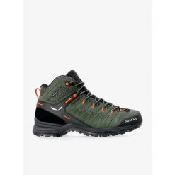 Buty trekkingowe Salewa Alp Mate Mid WP. Zielone buty trekkingowe Salewa, bez wzorów, bez zapięcia, trekkingowe. Za 731.98 zł.