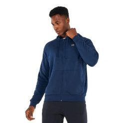 Męska Bluza Z Kapturem Rival Fleece Full Zip. Niebieskie bluzy z kapturem Under Armour, m, bez wzorów, z bawełny, z kapturem. Za 289.15 zł.