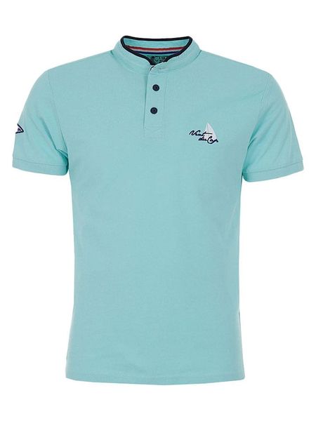 Peak Mountain Koszulka polo w kolorze turkusowym rozmiar: XL. Niebieskie koszulki polo Peak Mountain, xl, bez wzorów, z bawełny, bez kołnierzyka, bez ramiączek. Za 134.95 zł.